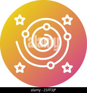 Galaxy Vector Icon Design Illustration Stock Vector