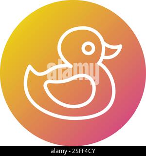 Rubber duck Vector Icon Design Illustration Stock Vector