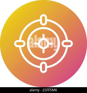 Aim Vector Icon Design Illustration Stock Vector
