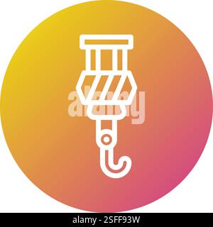 Crane hook Vector Icon Design Illustration Stock Vector
