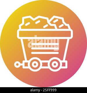 Mining cart Vector Icon Design Illustration Stock Vector