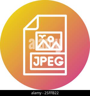 Jpeg file Vector Icon Design Illustration Stock Vector