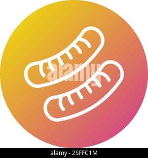 Sausage Vector Icon Design Illustration Stock Vector