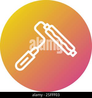 Paint roller Vector Icon Design Illustration Stock Vector