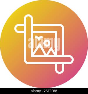 Crop tool Vector Icon Design Illustration Stock Vector