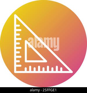 Set square Vector Icon Design Illustration Stock Vector