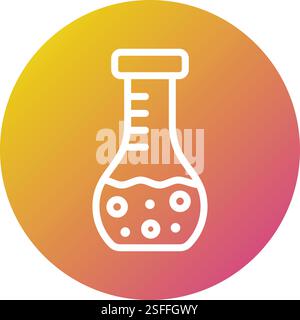 Volumetric flask Vector Icon Design Illustration Stock Vector