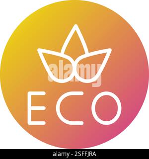 Eco Vector Icon Design Illustration Stock Vector