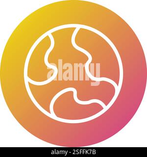 Earth Vector Icon Design Illustration Stock Vector