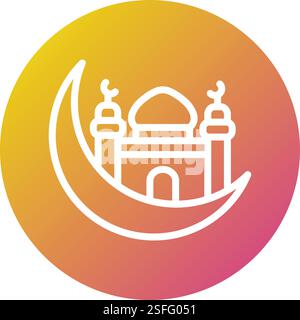 Halfmoon Vector Icon Design Illustration Stock Vector
