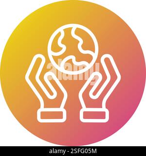 Save the World Vector Icon Design Illustration Stock Vector