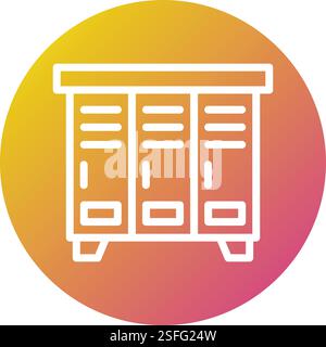 Locker Vector Icon Design Illustration Stock Vector