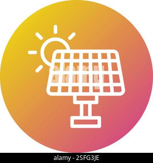 Solar panel Vector Icon Design Illustration Stock Vector