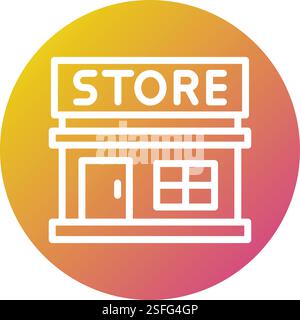Grocery store Vector Icon Design Illustration Stock Vector