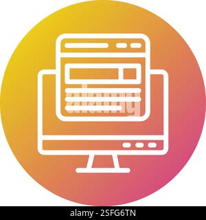 Search engine Vector Icon Design Illustration Stock Vector