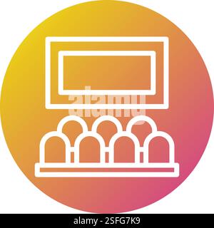 Movie theater Vector Icon Design Illustration Stock Vector