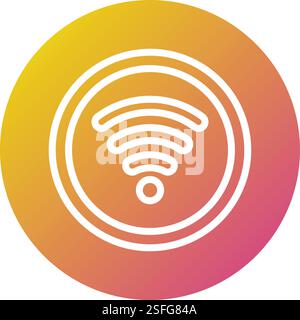 Wifi signal Vector Icon Design Illustration Stock Vector