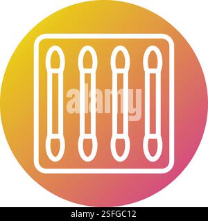 Cotton buds Vector Icon Design Illustration Stock Vector