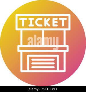 Ticket office Vector Icon Design Illustration Stock Vector
