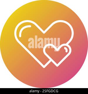 Hearts Vector Icon Design Illustration Stock Vector