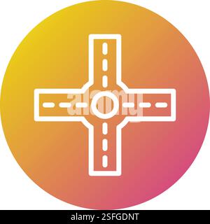 Crossroad Vector Icon Design Illustration Stock Vector