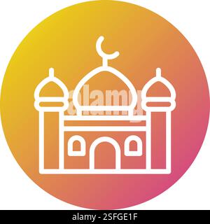 Mosque Vector Icon Design Illustration Stock Vector