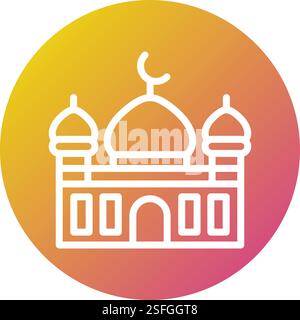 Mosque Vector Icon Design Illustration Stock Vector