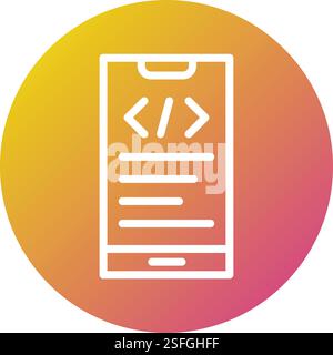 App development Vector Icon Design Illustration Stock Vector