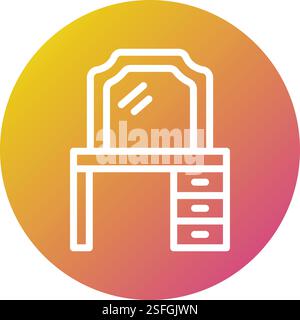 Dressing table Vector Icon Design Illustration Stock Vector