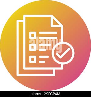 Approved Vector Icon Design Illustration Stock Vector