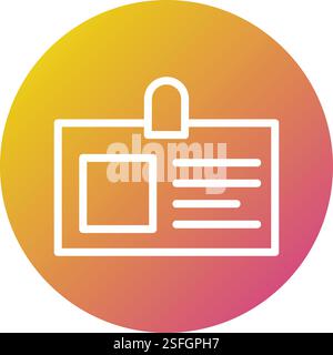 Id card Vector Icon Design Illustration Stock Vector