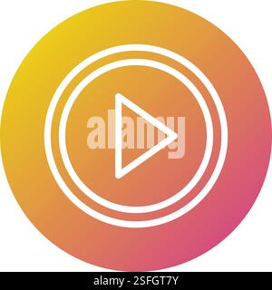 Play button Vector Icon Design Illustration Stock Vector