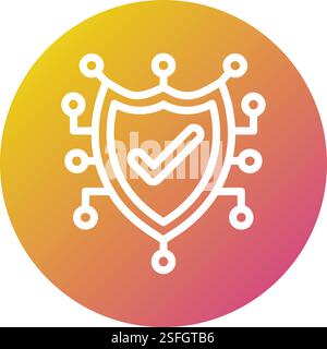 Cyber security Vector Icon Design Illustration Stock Vector