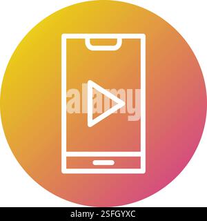 Video Vector Icon Design Illustration Stock Vector