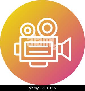 Movie camera Vector Icon Design Illustration Stock Vector