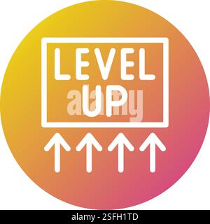 Level up Vector Icon Design Illustration Stock Vector