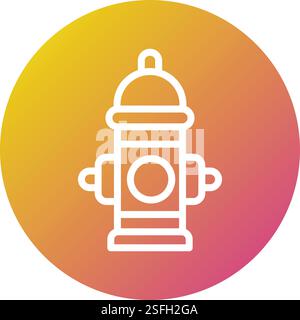 Fire hydrant Vector Icon Design Illustration Stock Vector