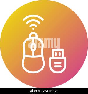 Wireless mouse Vector Icon Design Illustration Stock Vector