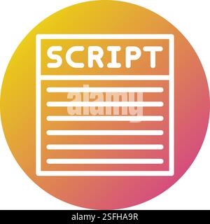Script Vector Icon Design Illustration Stock Vector