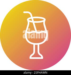 Cocktail Vector Icon Design Illustration Stock Vector