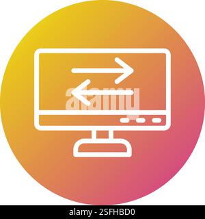 Data Transfer Vector Icon Design Illustration Stock Vector