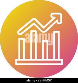 Bar graph Vector Icon Design Illustration Stock Vector