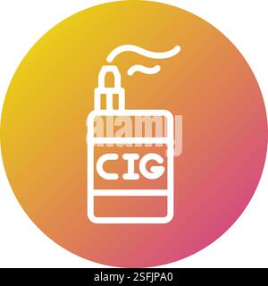 Electronic cigarette Vector Icon Design Illustration Stock Vector