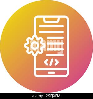 App Development Vector Icon Design Illustration Stock Vector