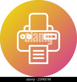 Printer Vector Icon Design Illustration Stock Vector