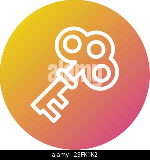 Key Vector Icon Design Illustration Stock Vector