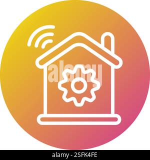 Smart Home Vector Icon Design Illustration Stock Vector