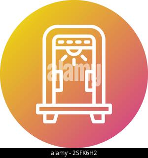 Metal Detector Vector Icon Design Illustration Stock Vector