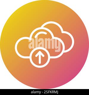 Cloud Upload Vector Icon Design Illustration Stock Vector