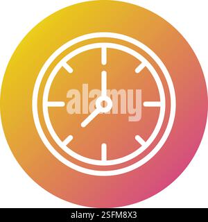 Wall Clock Vector Icon Design Illustration Stock Vector